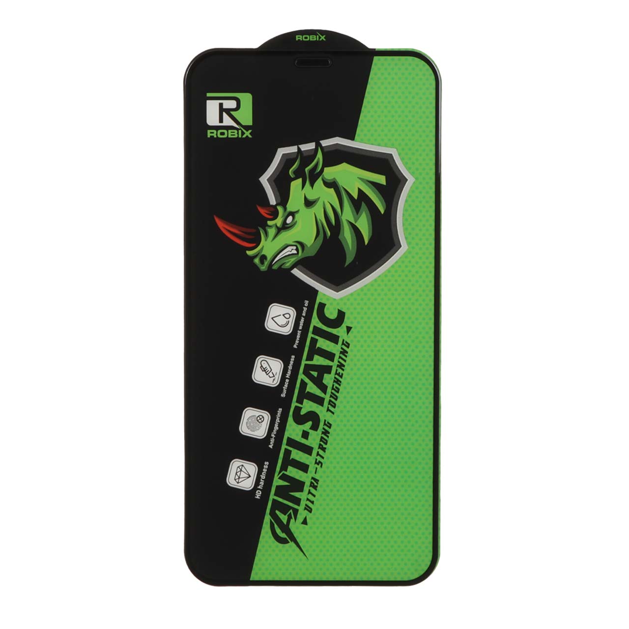 محافظ صفحه نمایش شیشه ای Full Cover Robix Anti Static ESD مدل Apple iPhone 11 / iPhone XR
